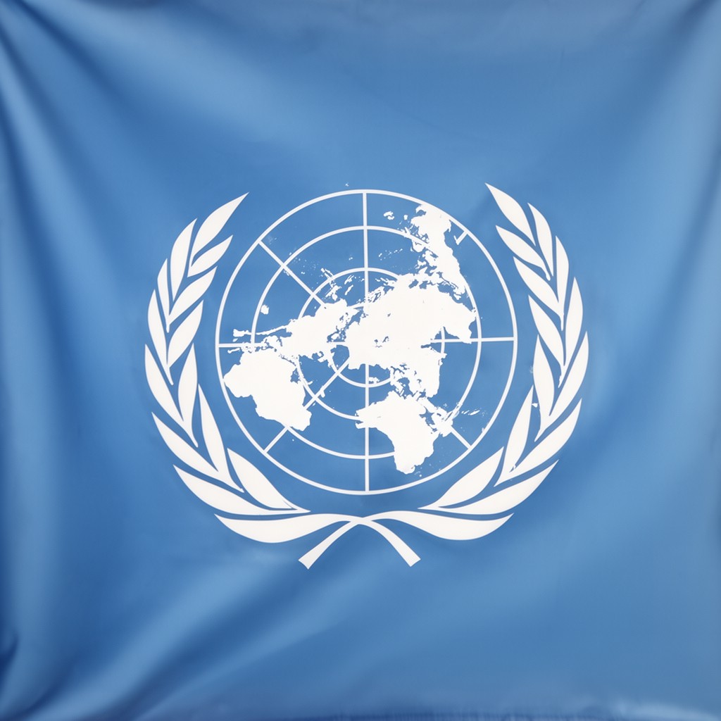 AI-generated illustration of Flag of the United Nations