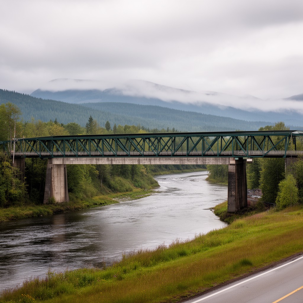 AI-generated illustration of Madawaska–Edmundston Border Crossing