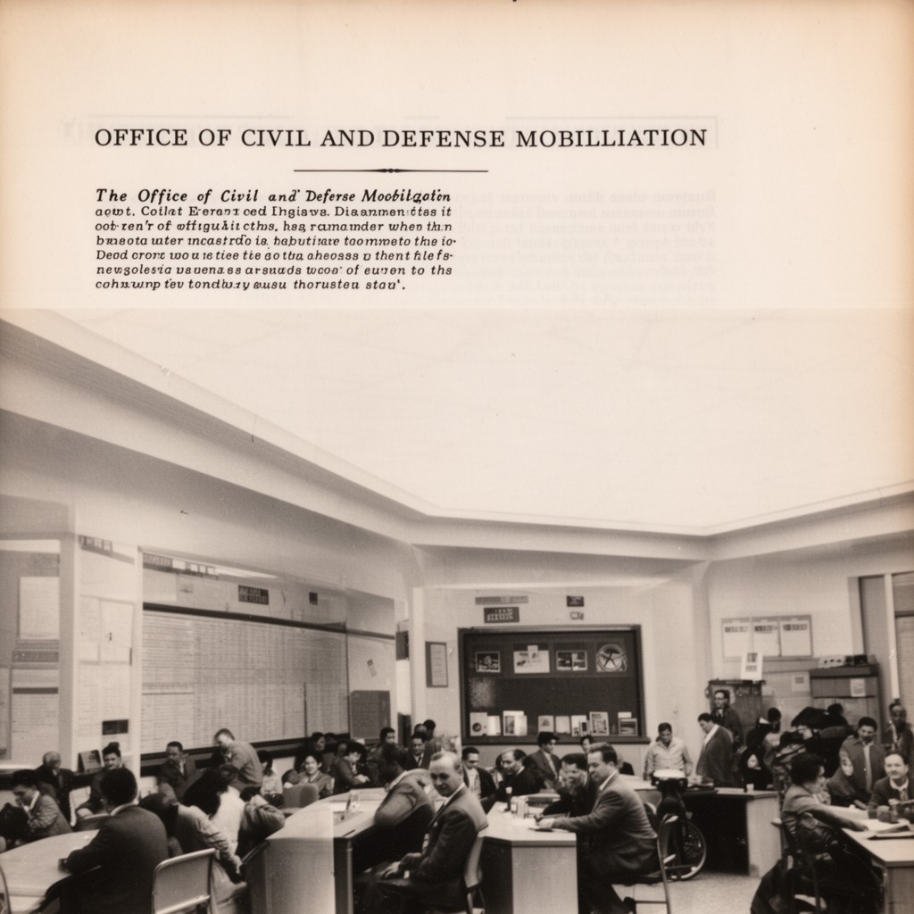 AI-generated illustration of Office of Civil and Defense Mobilization
