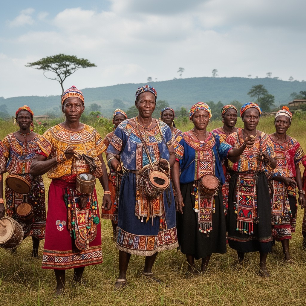 AI-generated illustration of Berom people