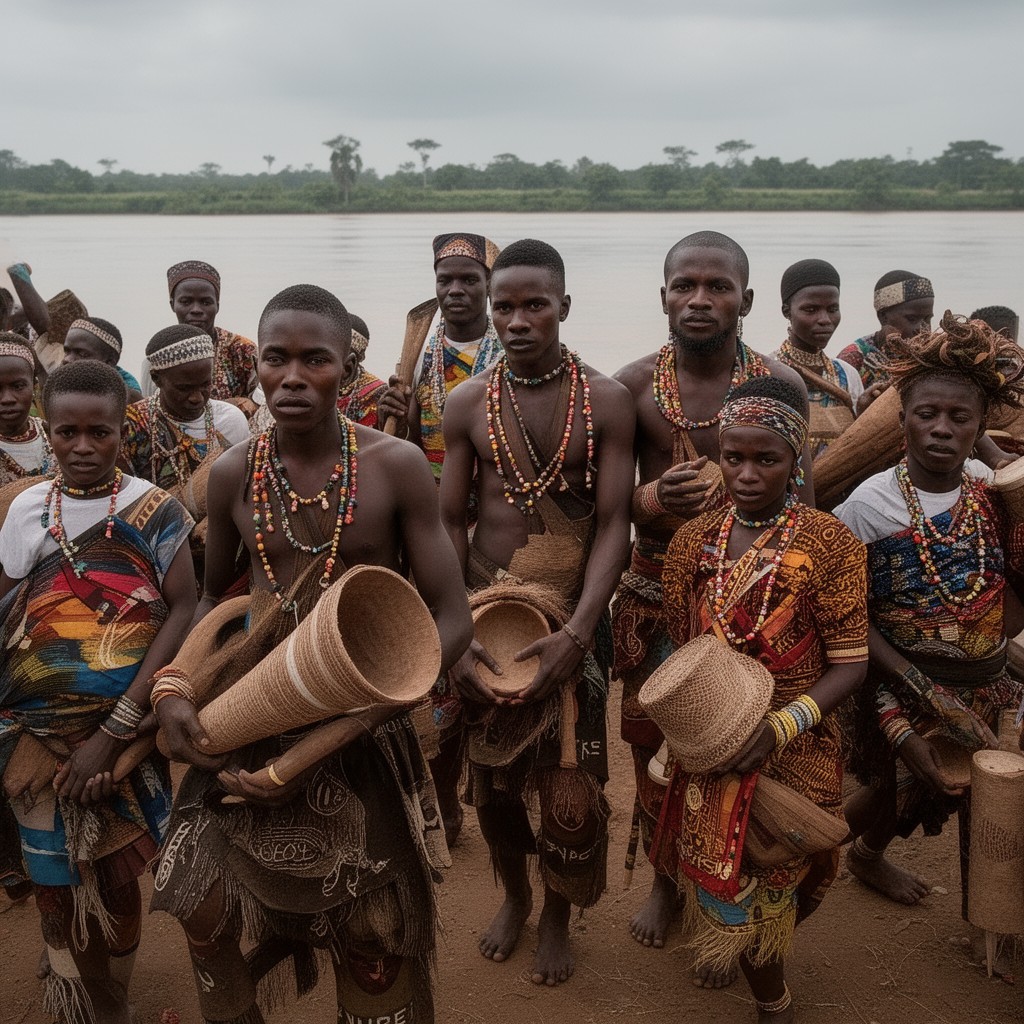 AI-generated illustration of Nupe people