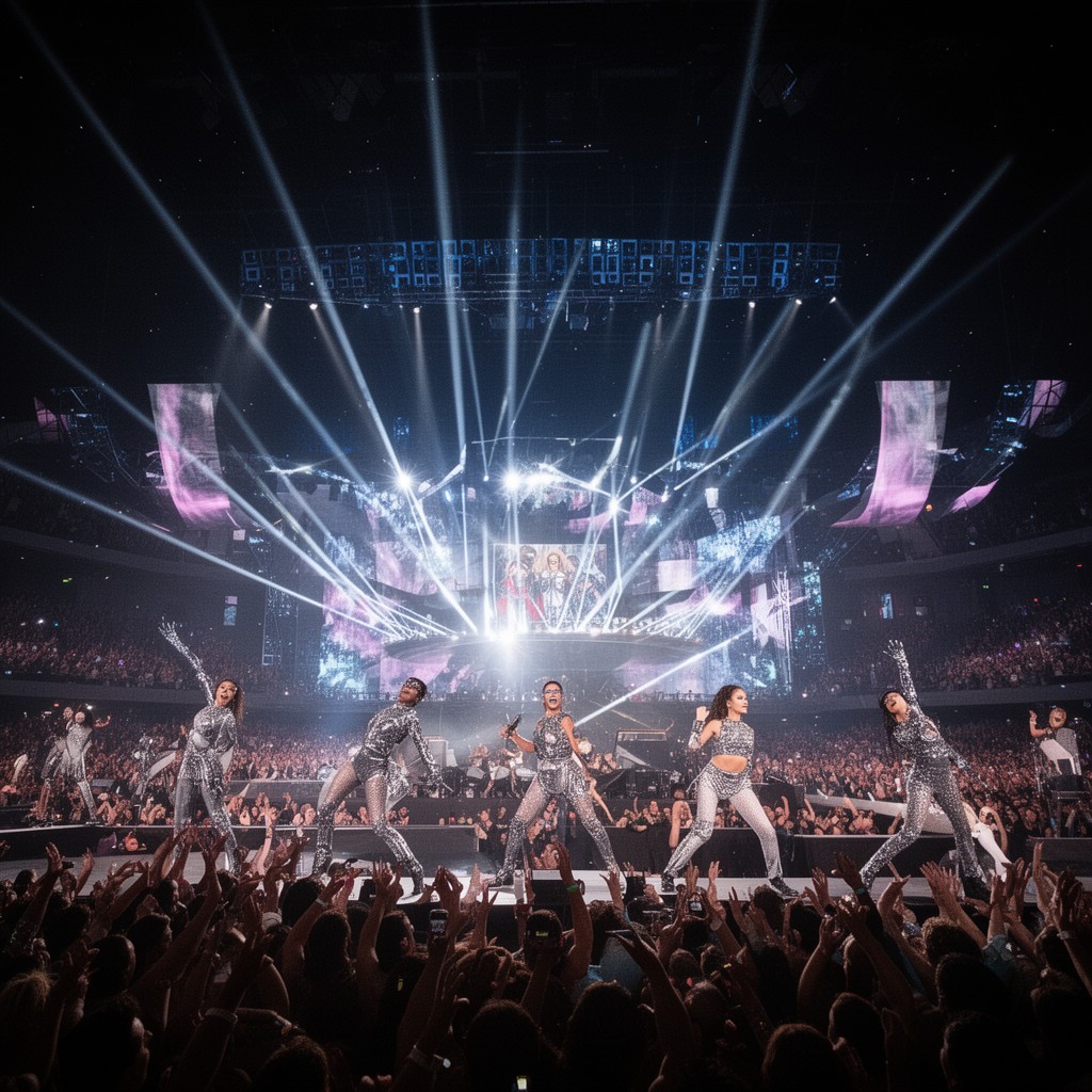 AI-generated illustration of Rhythm Nation World Tour