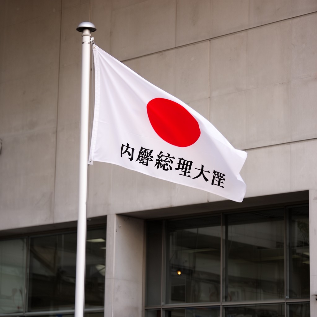AI-generated illustration of 内閣総理大臣旗