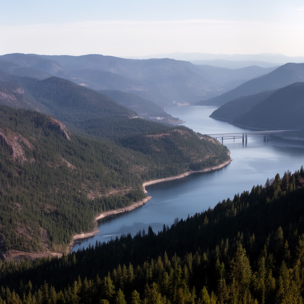 AI-generated illustration of Franklin D. Roosevelt Lake