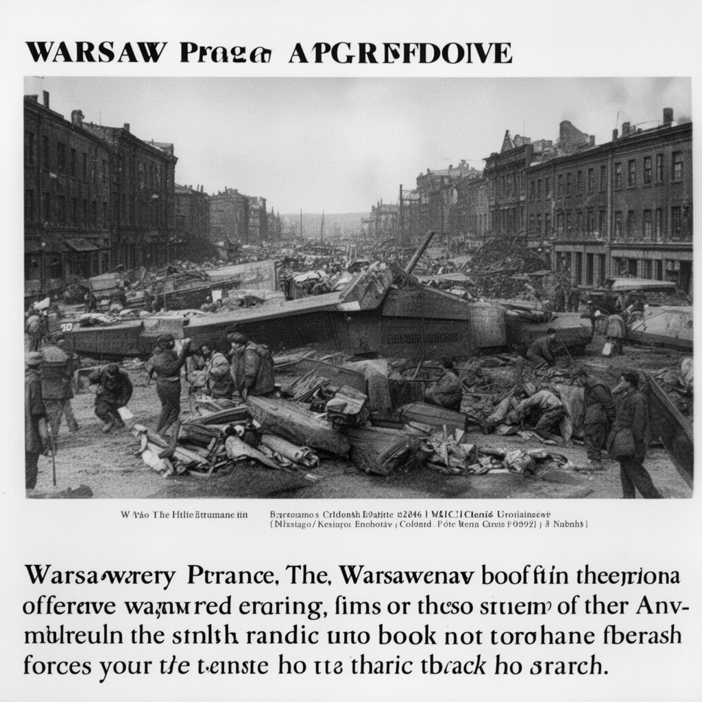 AI-generated illustration of Warsaw–Praga offensive