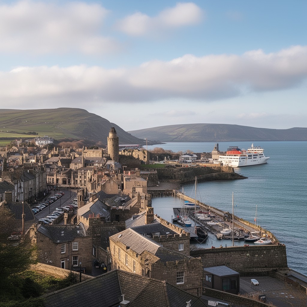 AI-generated illustration of Holyhead