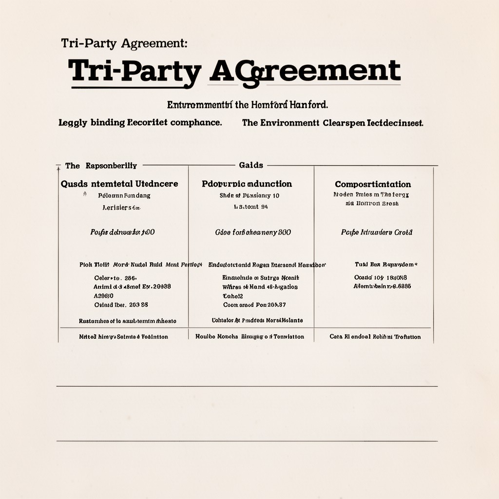 AI-generated illustration of Tri-Party Agreement
