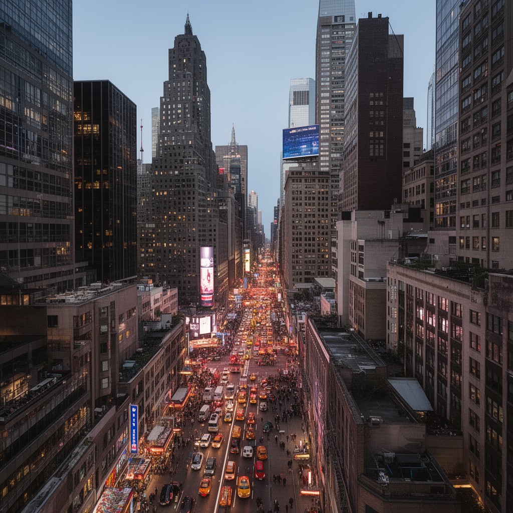 AI-generated illustration of Midtown West