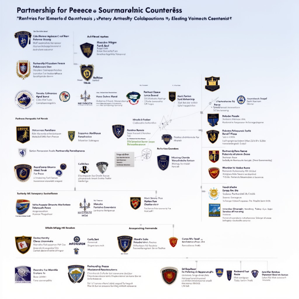 AI-generated illustration of Partnership for Peace countries