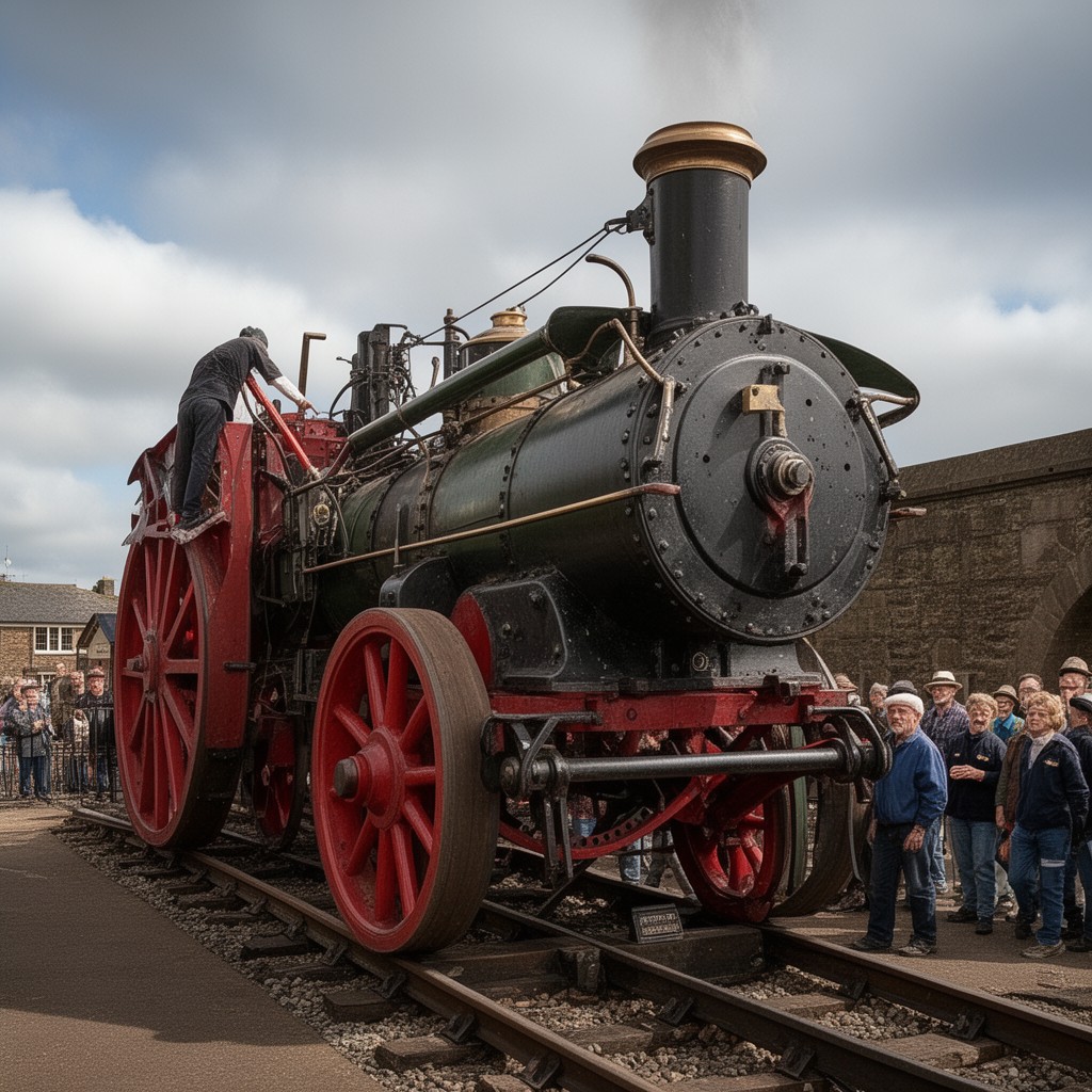AI-generated illustration of Stephenson's Rocket