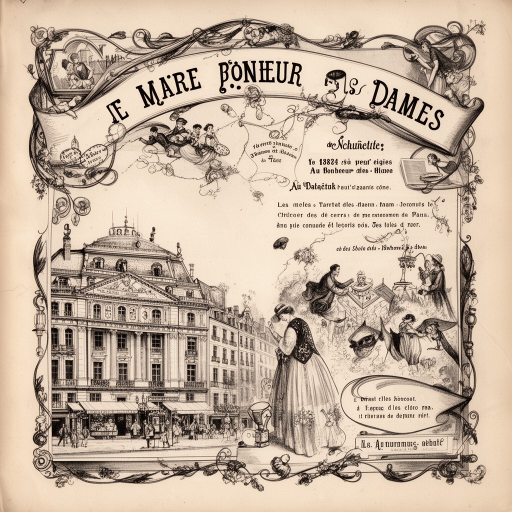 AI-generated illustration of Au Bonheur des Dames