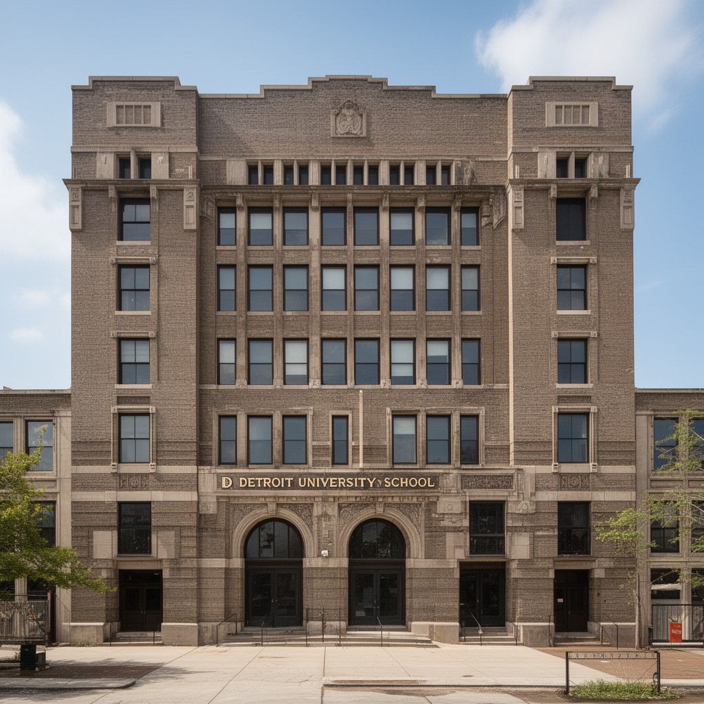 AI-generated illustration of Detroit University School