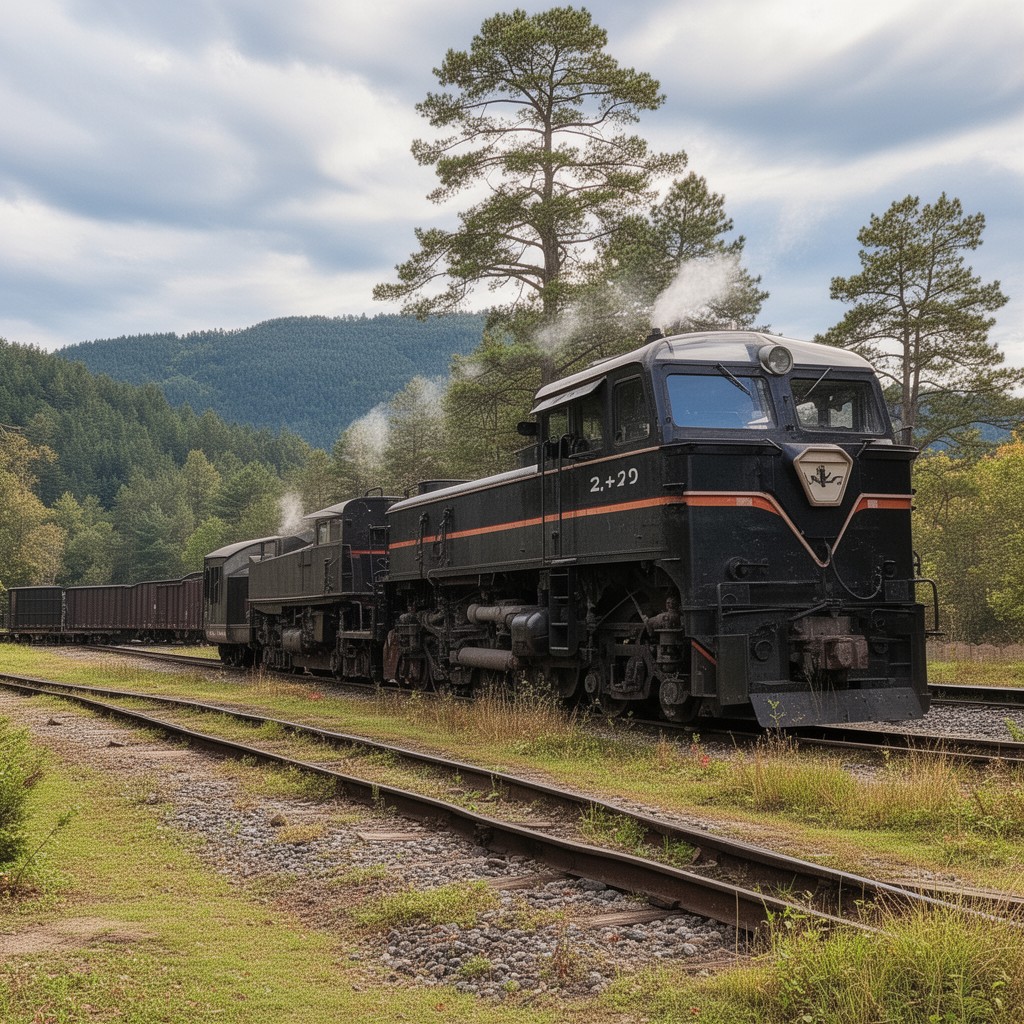 AI-generated illustration of St. Lawrence and Atlantic Railroad
