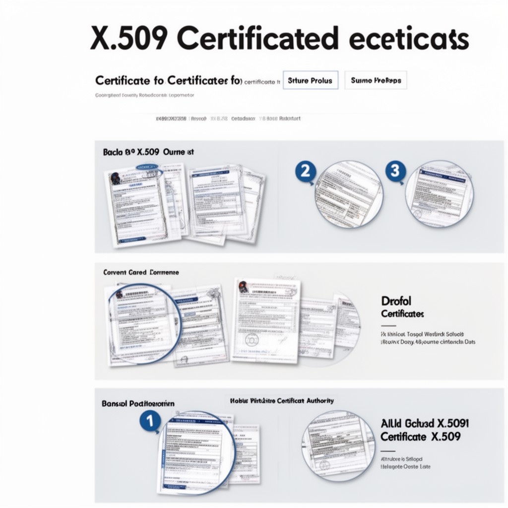 AI-generated illustration of X.509 certificates