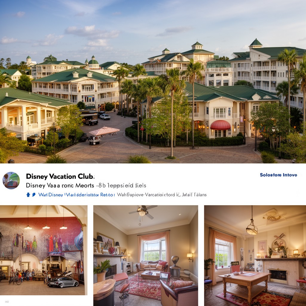 AI-generated illustration of Disney Vacation Club villas