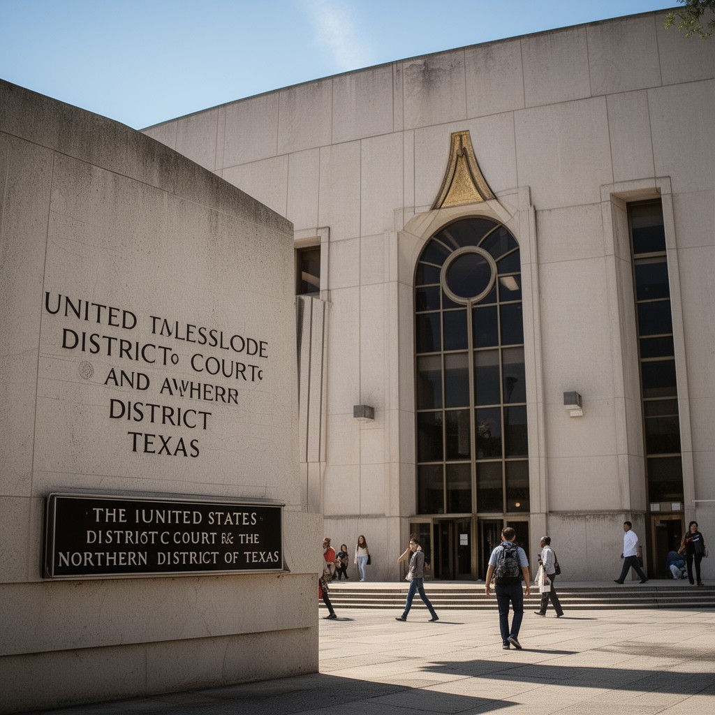 AI-generated illustration of United States District Court for the Northern District of Texas