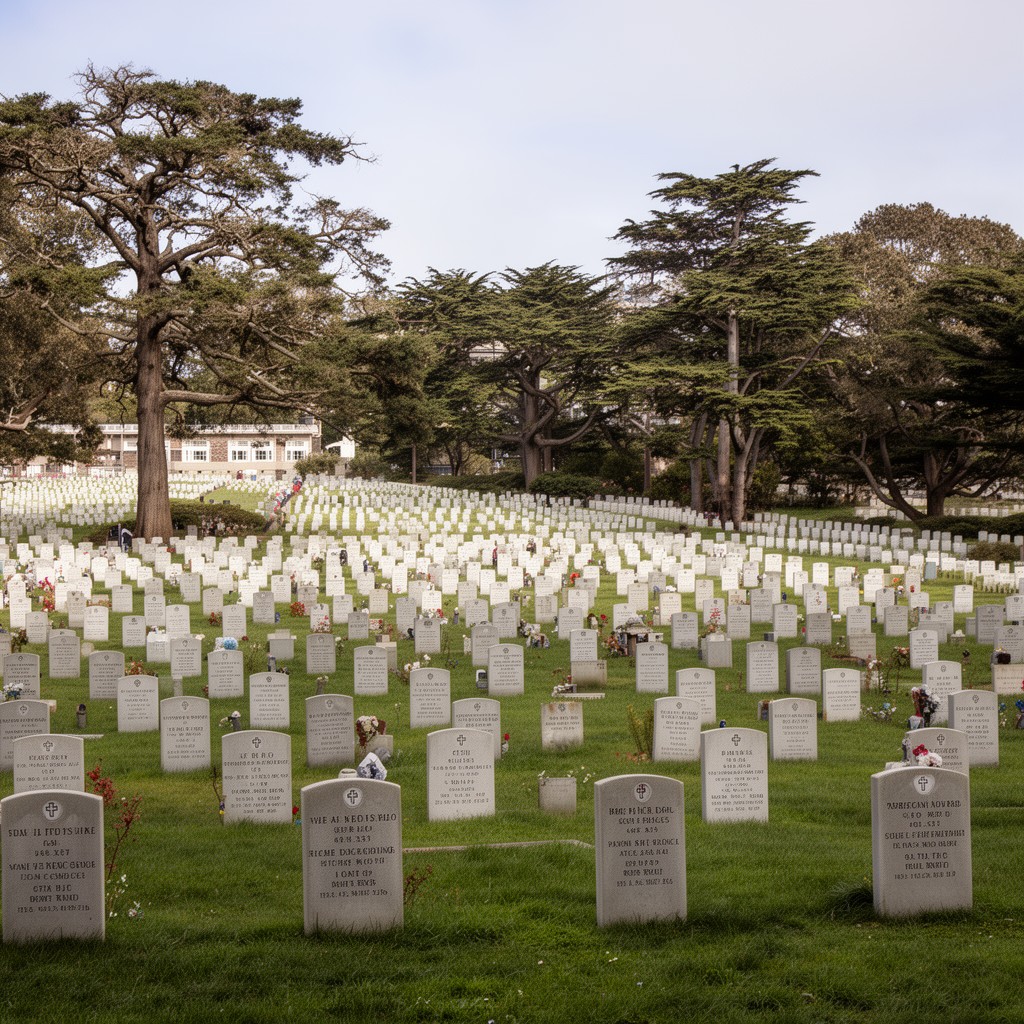 AI-generated illustration of San Francisco National Cemetery
