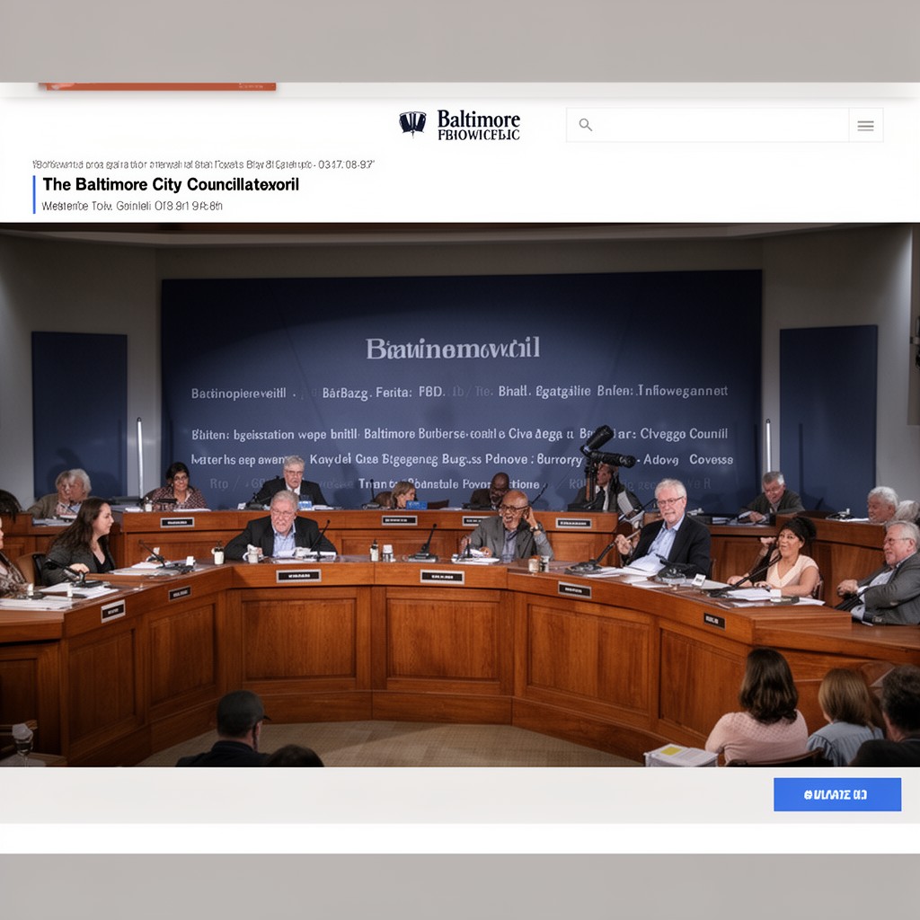 AI-generated illustration of Baltimore City Council