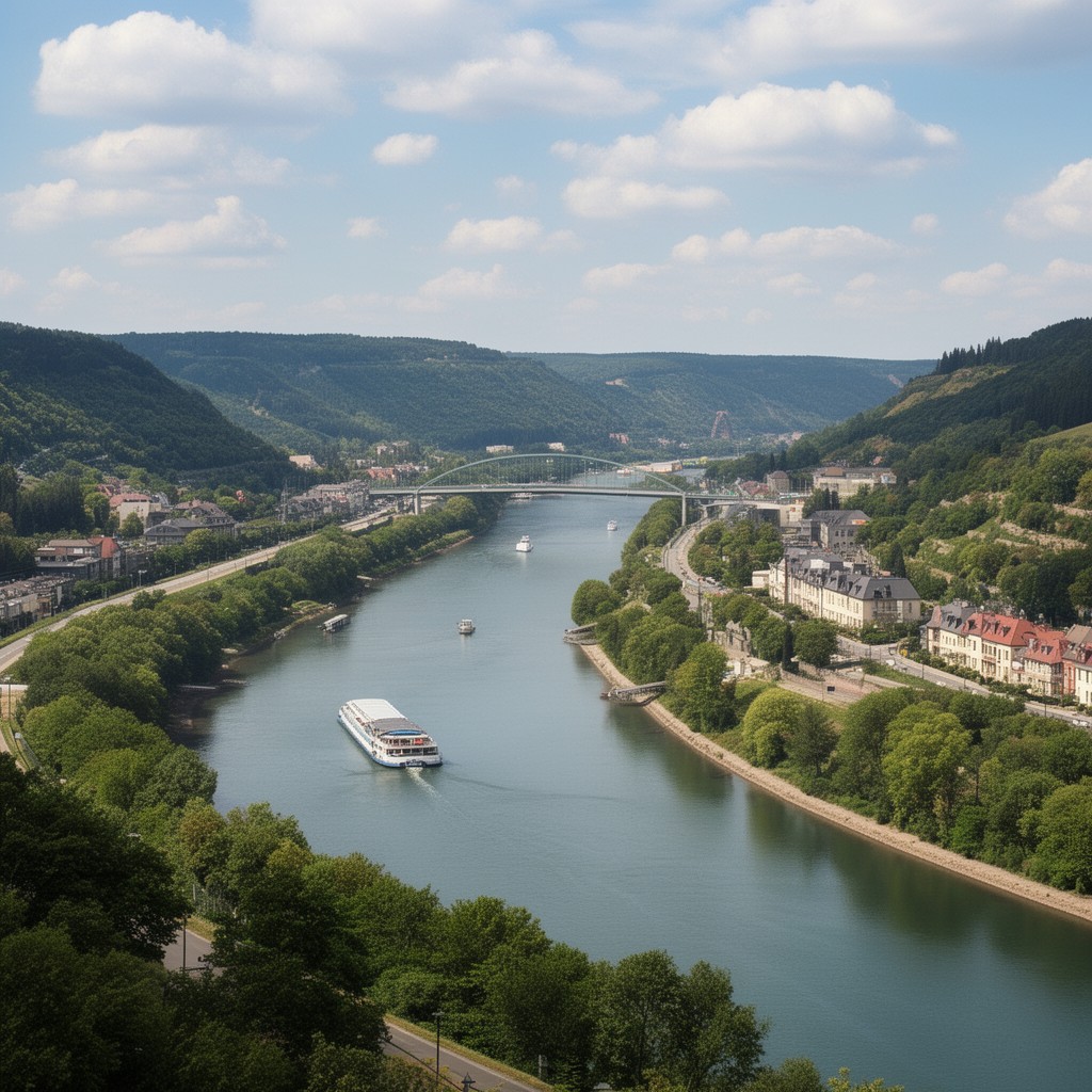 AI-generated illustration of Rhine–Main–Danube Canal
