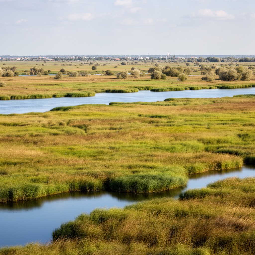 AI-generated illustration of Danube Delta is a UNESCO World Heritage Site