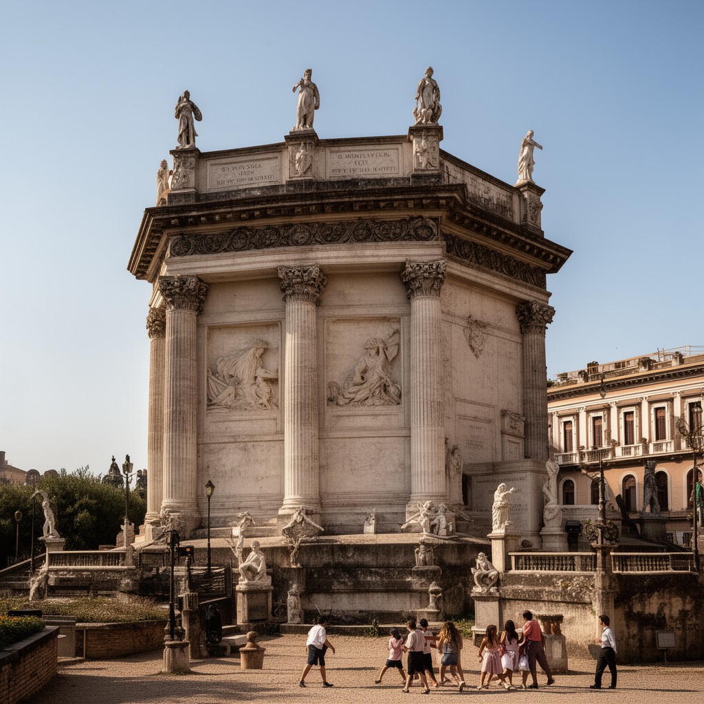 AI-generated illustration of Tomb of the Flavians