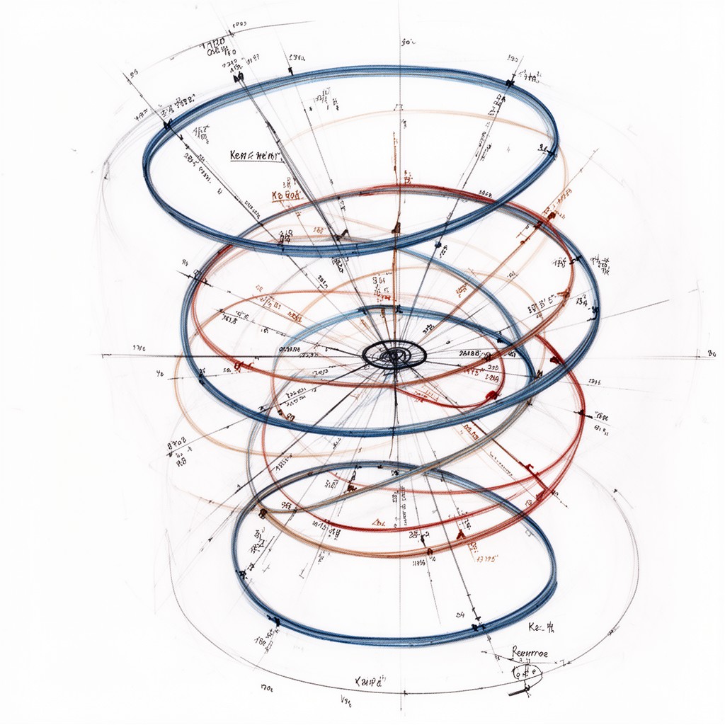 AI-generated illustration of Kerr Penrose diagram