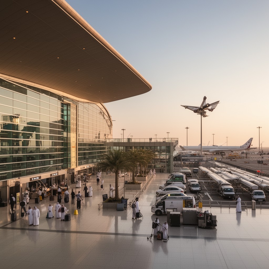 AI-generated illustration of Hamad International Airport