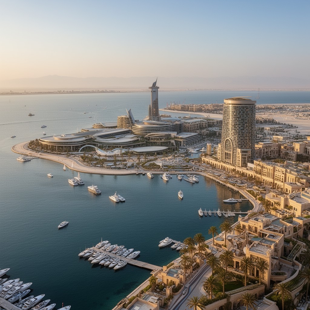 AI-generated illustration of The Pearl-Qatar