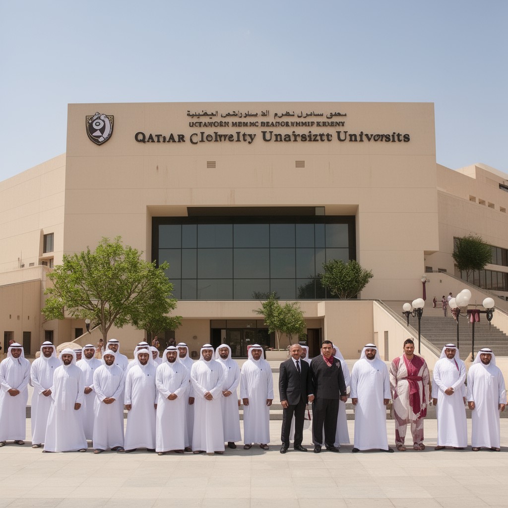 AI-generated illustration of Qatar University