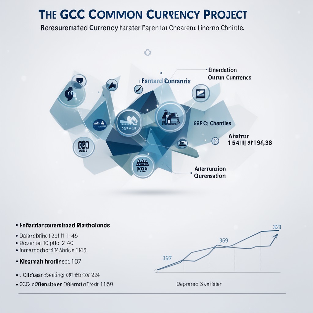 AI-generated illustration of GCC common currency project