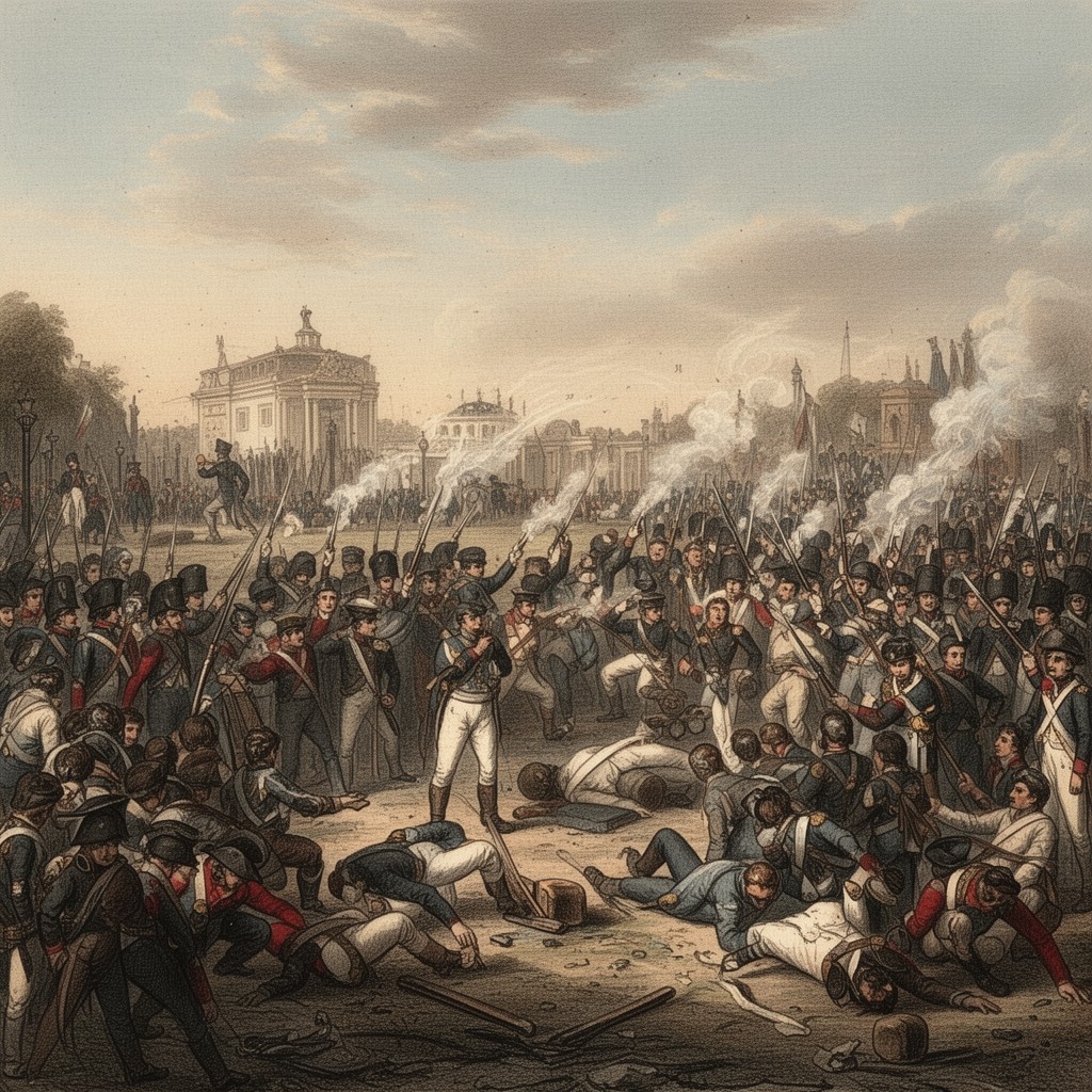 AI-generated illustration of Champ de Mars Massacre