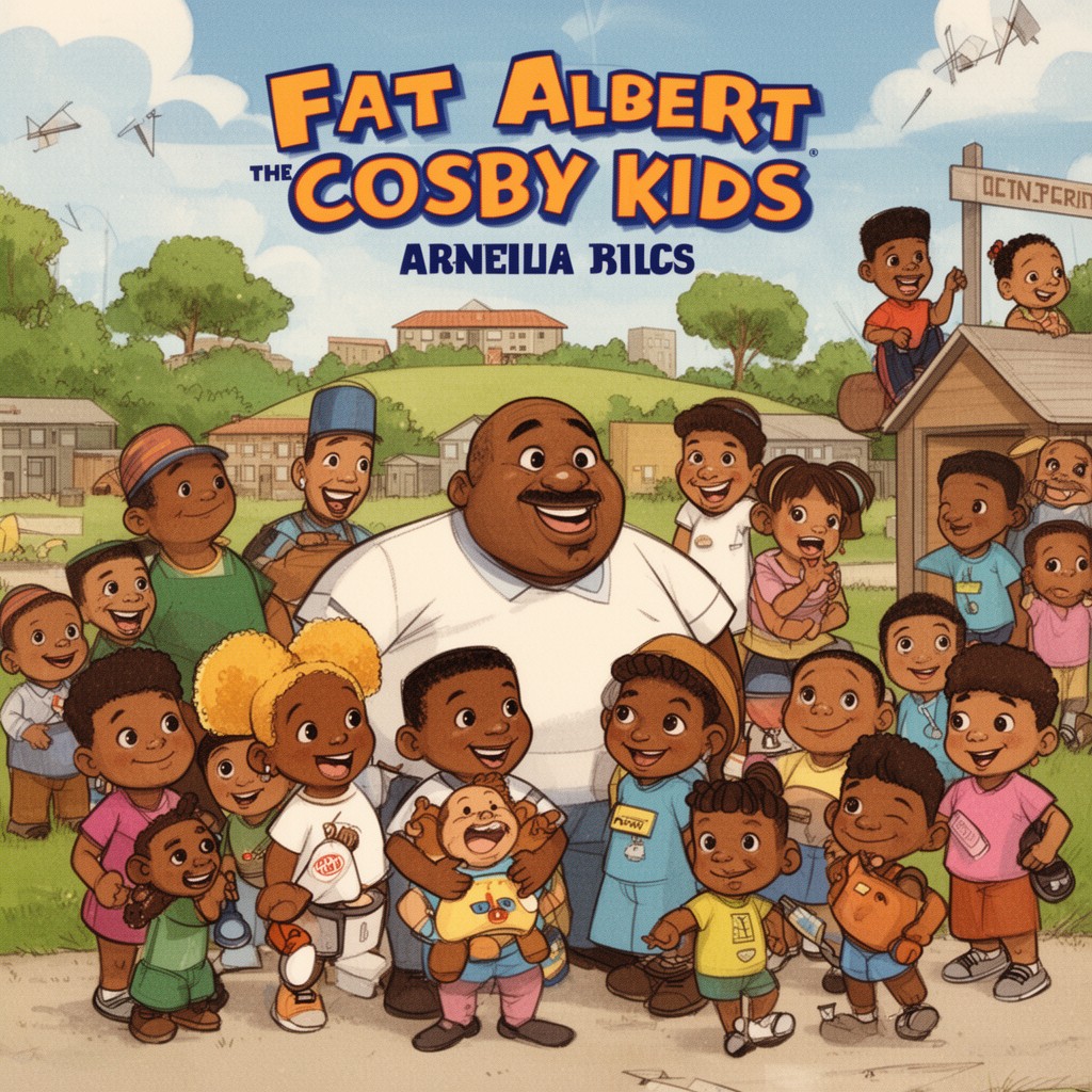 AI-generated illustration of Fat Albert and the Cosby Kids