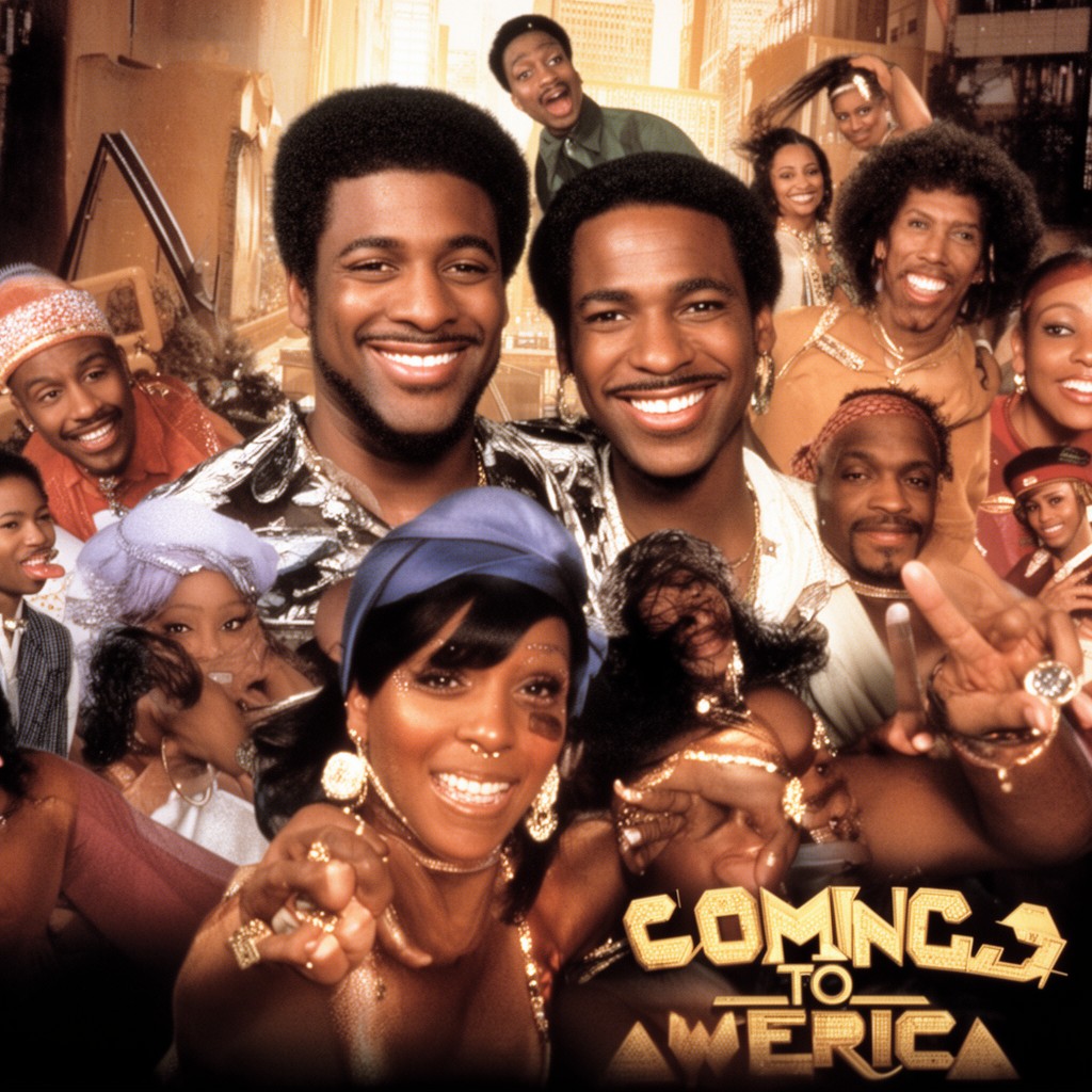 AI-generated illustration of Coming to America