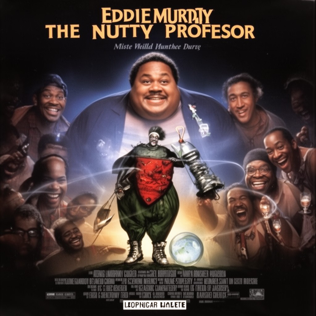 AI-generated illustration of The Nutty Professor (1996 film)
