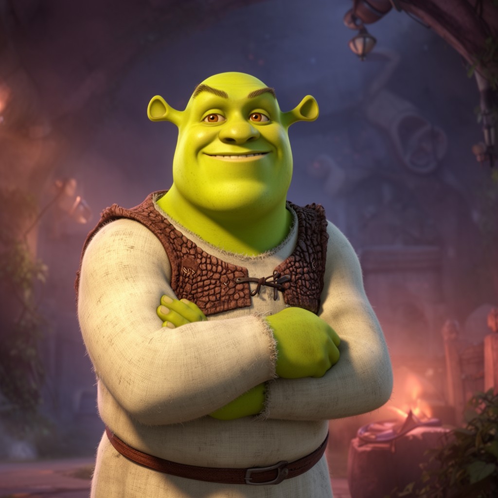 AI-generated illustration of Shrek