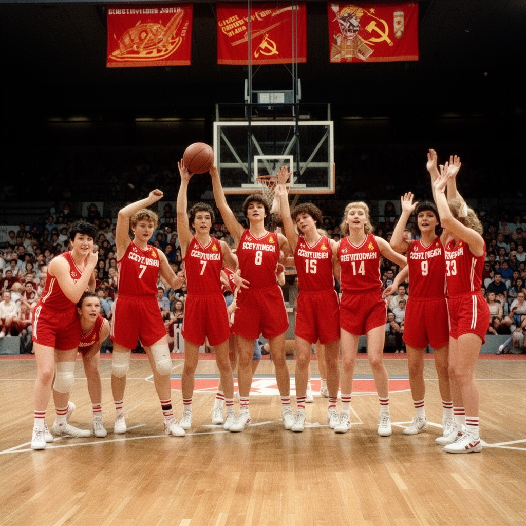 AI-generated illustration of Soviet Union women’s national basketball team