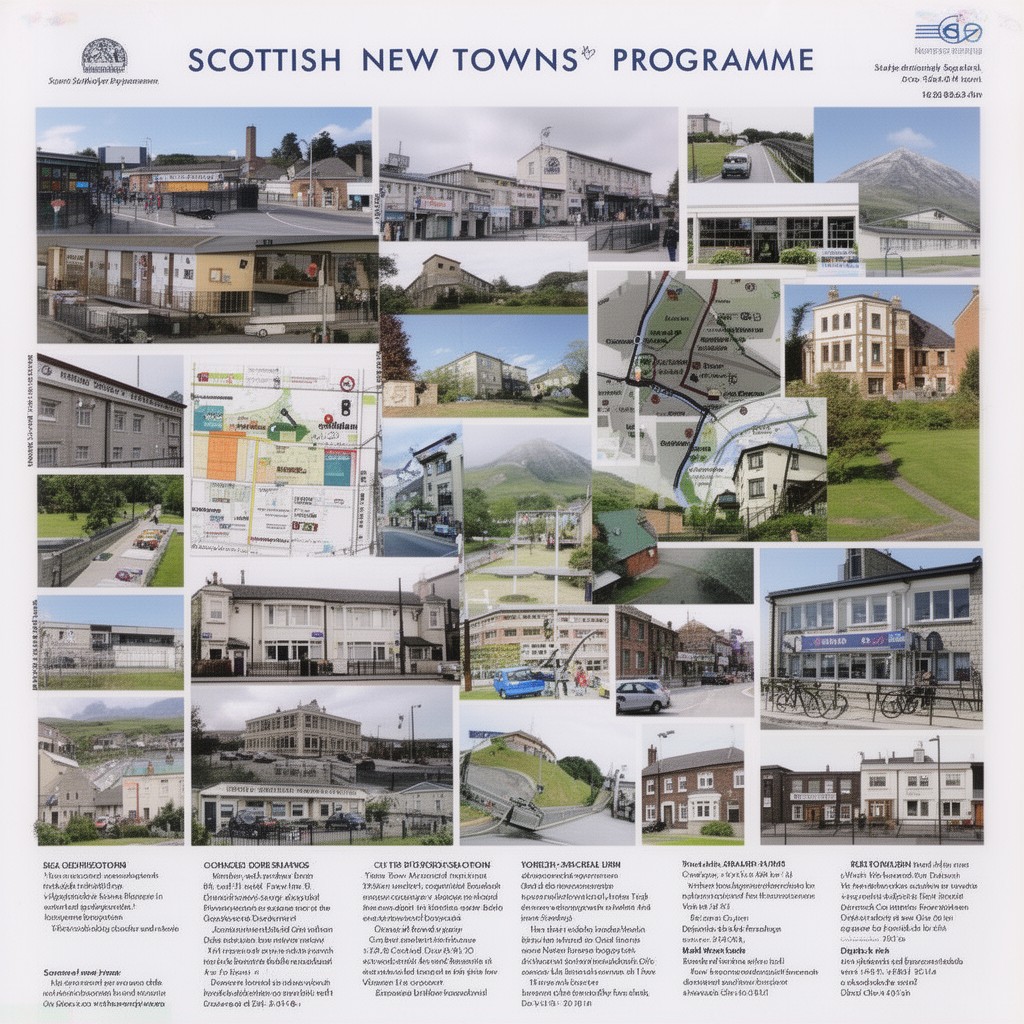 AI-generated illustration of Scottish new towns programme