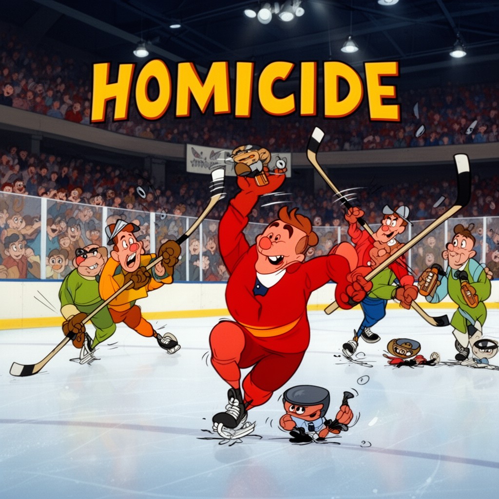 AI-generated illustration of Hockey Homicide