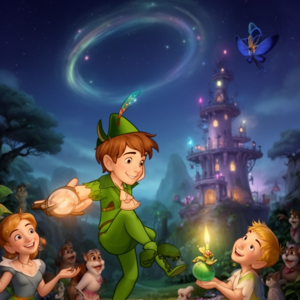 AI-generated illustration of Peter Pan