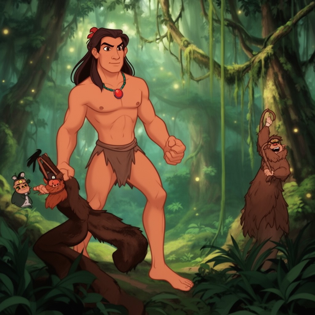 AI-generated illustration of Tarzan