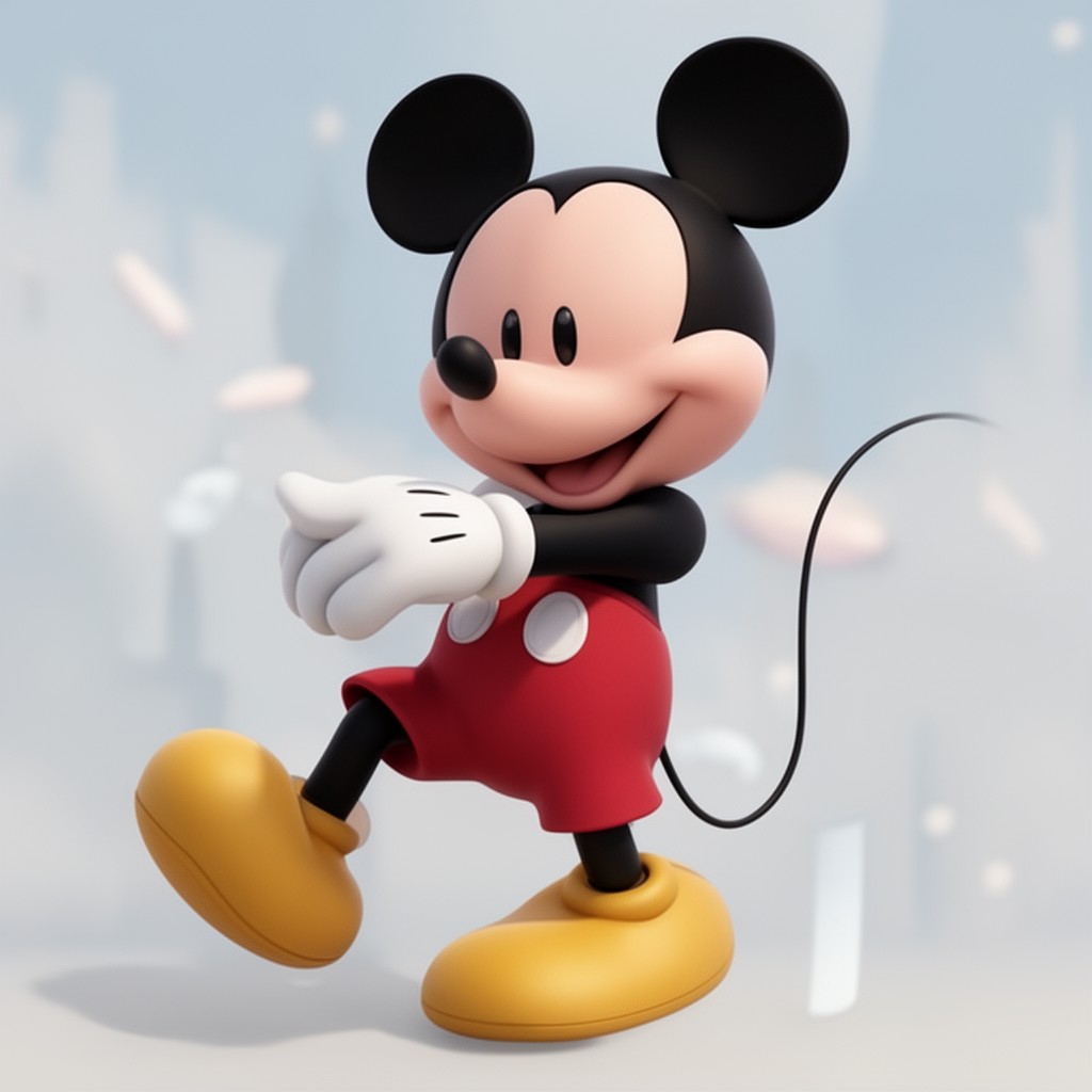 AI-generated illustration of Mickey Mouse