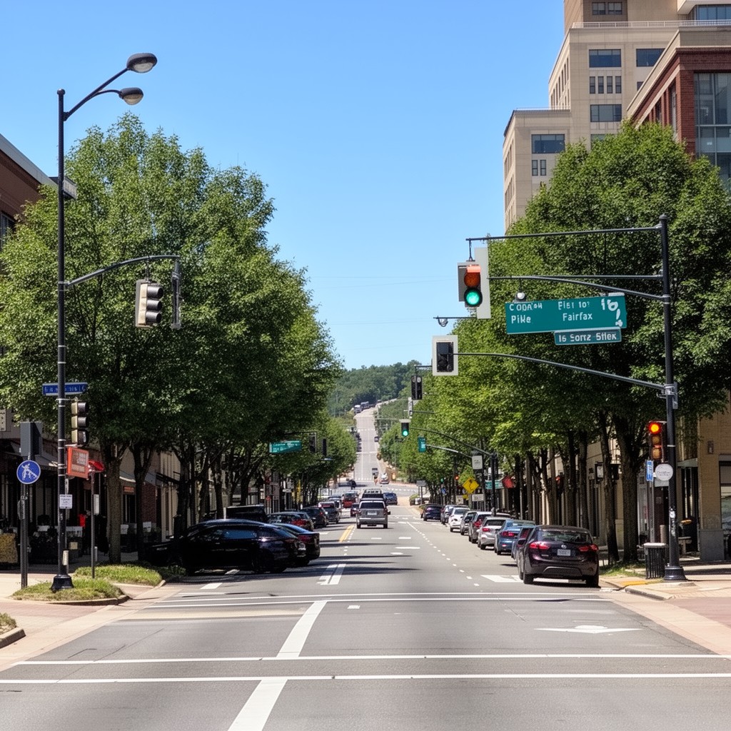 AI-generated illustration of Columbia Pike (Virginia State Route 244)