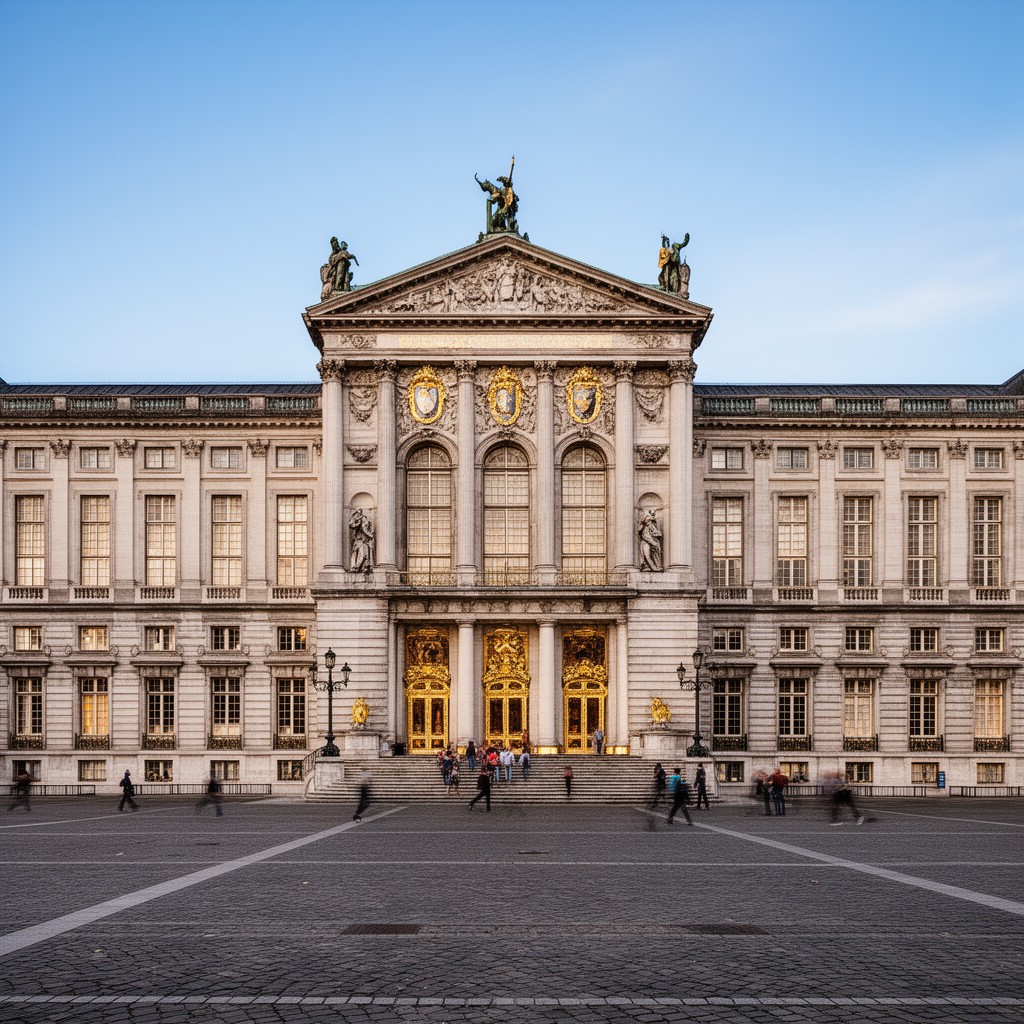 AI-generated illustration of Royal Palace of Brussels