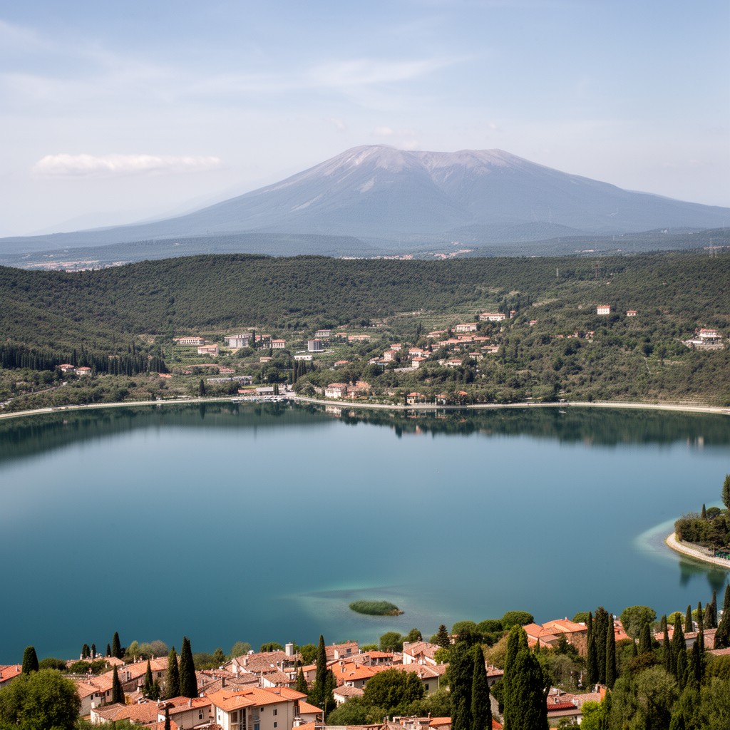 AI-generated illustration of Lake Bolsena