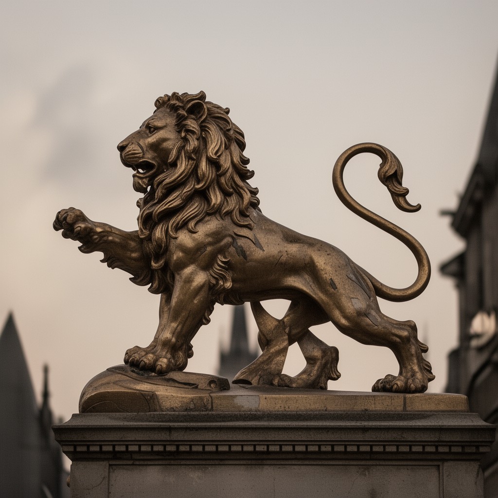 AI-generated illustration of Belgian lion
