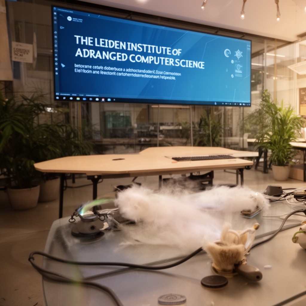 AI-generated illustration of Leiden Institute of Advanced Computer Science
