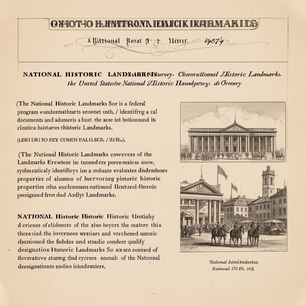 AI-generated illustration of National Historic Landmarks Survey