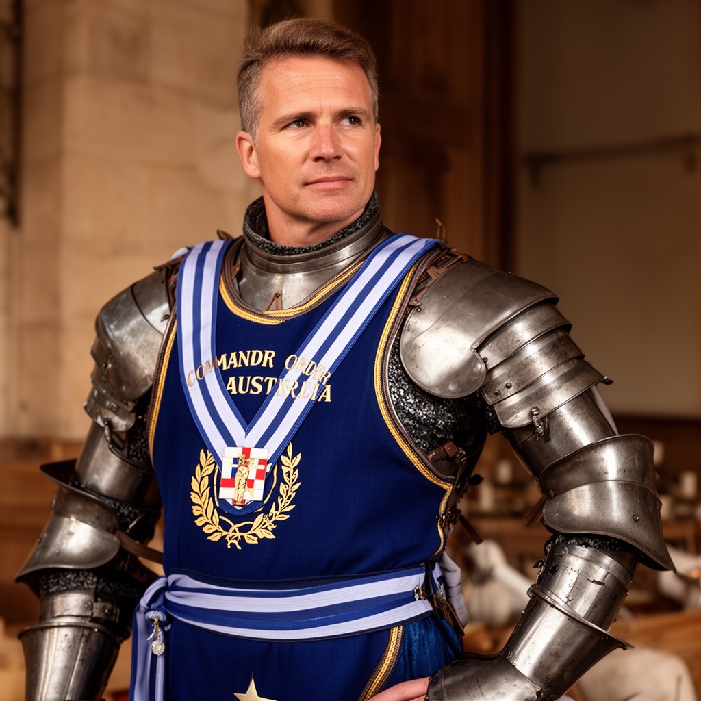 AI-generated illustration of Knight Commander of the Order of Australia