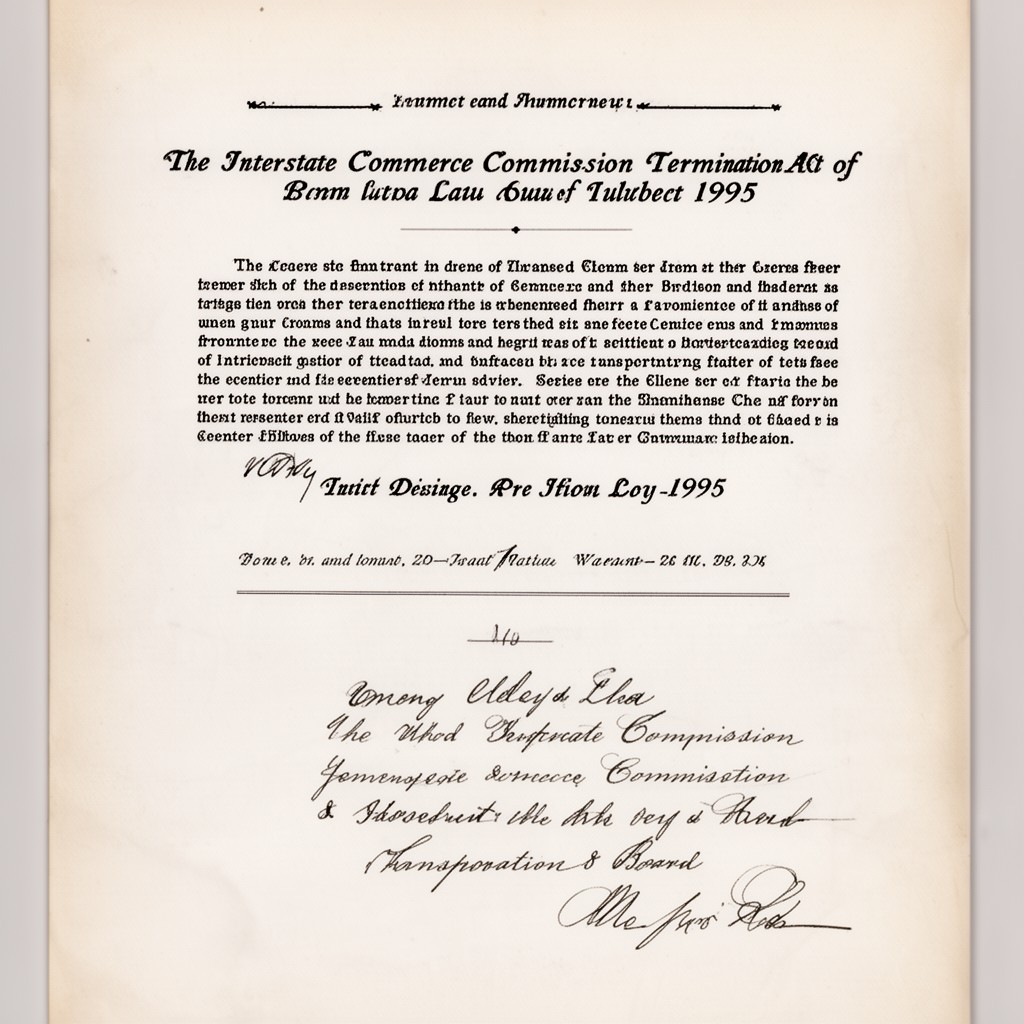 AI-generated illustration of Interstate Commerce Commission Termination Act of 1995