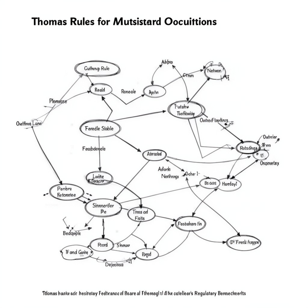 AI-generated illustration of Thomas rules for multistationarity and oscillations